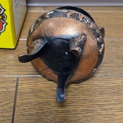 香炉 鋳物 唐獅子 真鍮 金属工芸品 三足香炉 唐金 伝統工芸 ヴィンテージの画像