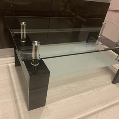 ガラステーブル　ローテーブルの画像