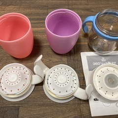 マンチキン　ミラクルカップ+西松屋のマグ　3店セットの画像