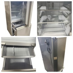 美品 2016年製 家電3点セット シャープ冷蔵庫 SJ-C14B-W 洗濯機 ES-GE55P 東芝オーブンレンジER-N6(W)お得まとめ売りの画像