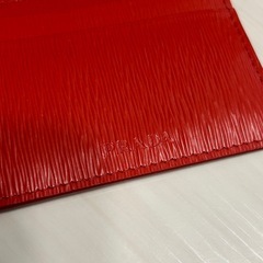 【PRADA】 レッド カードケース チェーン付きの画像