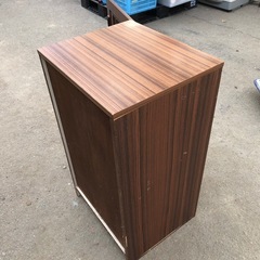 昭和レトロ❣️ヴィンテージ 木製レコード収納キャビネット 100枚以上収納可能！ 47cm×40cm×高さ82cmの画像