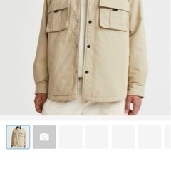 【超美品】H&M エイチアンドエム S ジャケット パデッド ライトベージュの画像