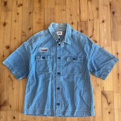 【美品】Tommy Jeans デニム ショートスリーブシャツ Sサイズ L相当の画像