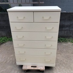 格安❣️ハイチェスト 6段 ホワイト 80cm×40cm×高さ112cmの画像