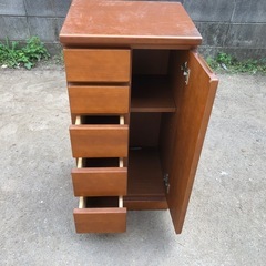 格安❣️木製リビングチェスト 5段 電話台40cm×36cm×高さ81cmの画像