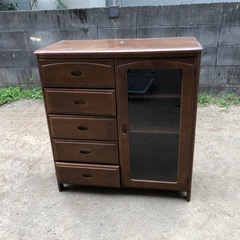 格安❣️木製サイドボード リビングチェスト5段 75cm×35cm×高さ80cmの画像