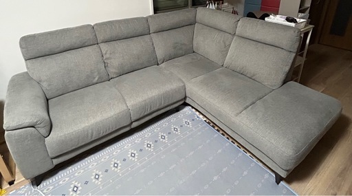 ニトリ　コーナーソファ　カウチソファ　ライトグレー