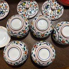 有田焼急須＆蓋付き湯呑み5客セットの画像