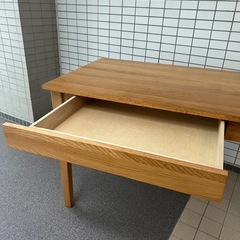 無印良品　デスク　無垢材の画像