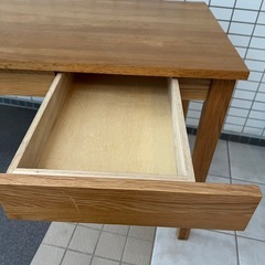 無印良品　デスク　無垢材の画像