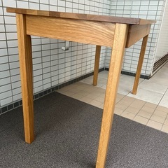 無印良品　デスク　無垢材の画像
