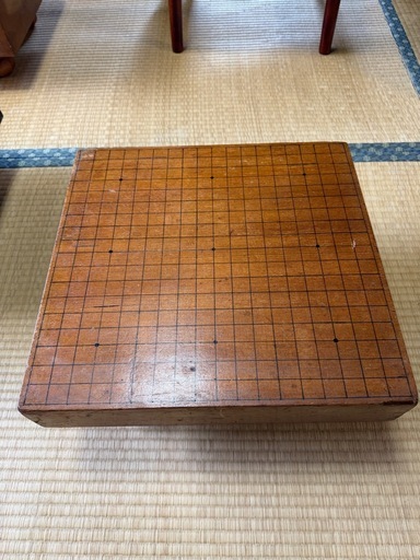 碁盤　脚付き　へそあり　一枚板　天然木品　＋碁石
