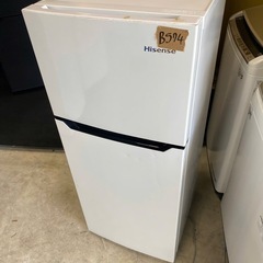 NO B574🌈福岡市内配送設置無料✨🌈ハイセンス 【右開き】120L 2ドアノンフロン冷蔵庫 エディオンオリジナル ホワイト HR-B1201の画像