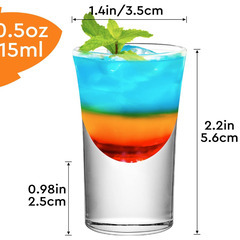 ショットグラス 24個セット／15ml（15cc）クリアガラスの画像