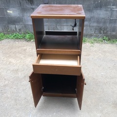 格安❣️志水木工　木製レンジ台 引出しのツマミ外れてます 49cm×45cm×高さ112cmの画像