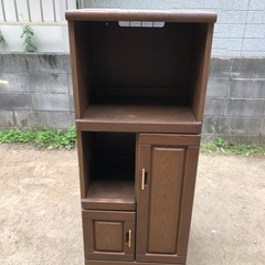 格安❣️リビンズ レンジ台 イリスⅡ 木製 57cm×45cm×高さ112cmの画像