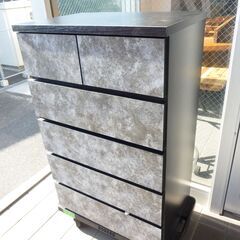 M 　未使用/新品　訳ありアウトレット特価　大川家具　日本製　 チェスト 幅60cm 5段 スライドレール たんす 箪笥 木製チェスト ローチェスト 洋服タンス 衣装ケースの画像