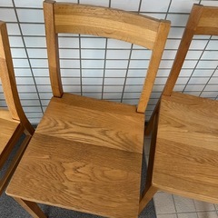 無印良品　無垢材オーク材 チェア 4脚セットの画像