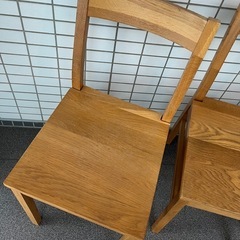 無印良品　無垢材オーク材 チェア 4脚セットの画像