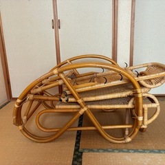 【籐製】折りたたみチェアの画像