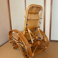 【籐製】折りたたみチェアの画像