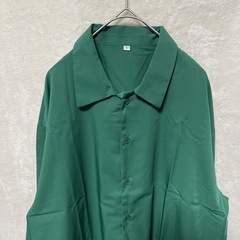 メンズ 長袖シャツ トップス グリーン カジュアルシャツ Lサイズの画像