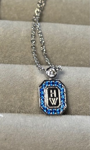 シルバー ストーンネックレス