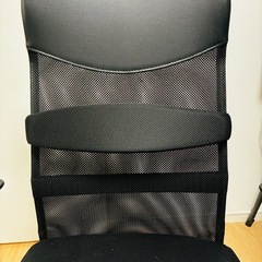【ほぼ新品】オフィスチェア 腰楽ランバーサポート ハイバック メッシュ ロッキング 360度回転 座面昇降 デスクチェアの画像