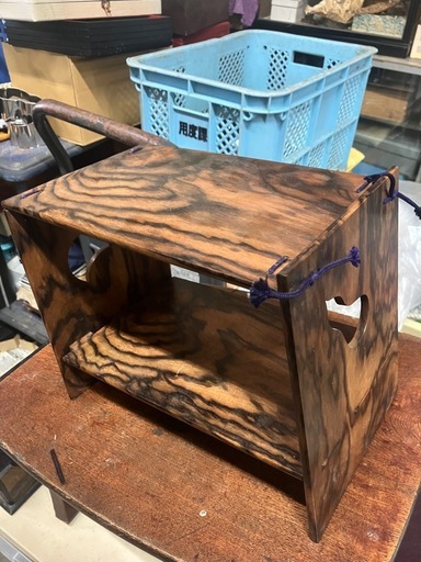 骨董品　黒柿組立式台