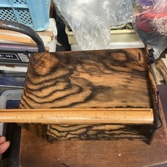骨董品　黒柿組立式台
の画像