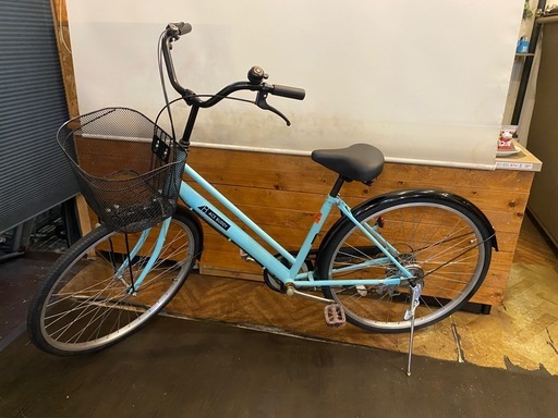 6段変速　26インチ自転車　水色