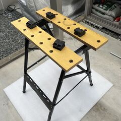 コーナン オリジナル 万能作業台 LFX-50-076 ワークベンチ パウダーコーティング エンジニアリングウッド 中古の画像