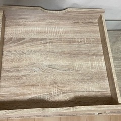 [幅79] リビングテーブル 収納付き ガラス天板 北欧テイスト ローテーブル  LOWYAの画像