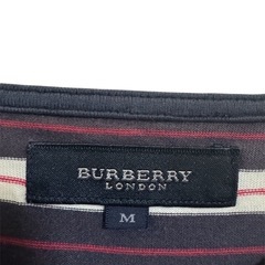 【バーバリー】レディース ストライプ 長袖Tシャツ Mサイズの画像