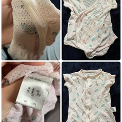 女の子　夏物半袖ロンパース8枚セットの画像