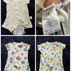 女の子　夏物半袖ロンパース8枚セットの画像