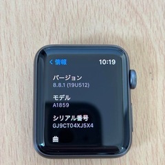 Apple Watch Series3 42mm GPS スペースグレイ 初期化済み バッテリー最大容量95%以上 美品の画像