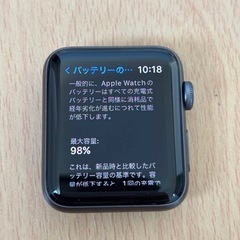Apple Watch Series3 42mm GPS スペースグレイ 初期化済み バッテリー最大容量95%以上 美品の画像