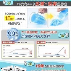 防災トイレ／防災グッズ／15年保存可能／ガイドブック付き／80回分／抗菌・防臭袋付き／携帯・非常用・緊急用トイレの画像