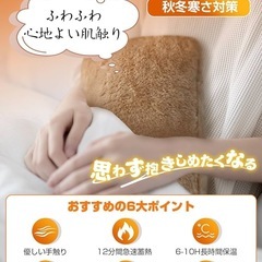 【充電式 蓄熱式湯たんぽ】長持ち保温4〜10時間 | 省エネ・エコ | 急速充電 | 多重安全保護機能付きの画像