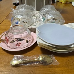 未使用　桂由美　デザートカップセット（スプーン付）の画像
