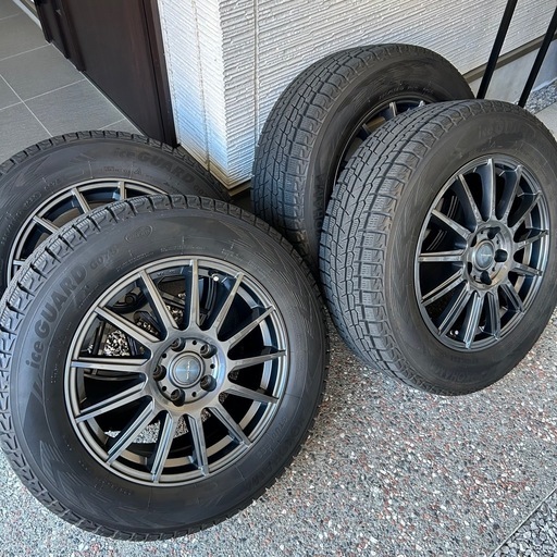 【美品】スタッドレスタイヤ ice GUARD G075 ホイル付き 4本 2019年 引取り限定 CX5