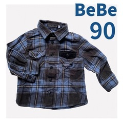 Bebe べべ　美品　長袖シャツ 90の画像