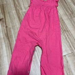 baby GAP✨ロンパース型サロペット✨シンプル花レース✨ピンク✨の画像