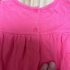 baby GAP✨ロンパース型サロペット✨シンプル花レース✨ピンク✨の画像