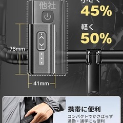 【黄白切替機能付き 自転車ライト】13段階調光・高輝度の画像