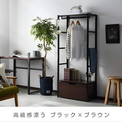 今夜までにコメントでこの価格　
ハンガーラック 引き出し付き の画像