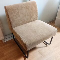 【美品】コーデュロイ1人掛け ソファの画像
