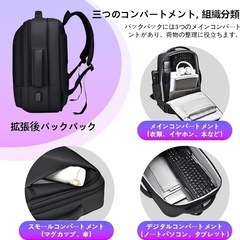 ビジネスリュック 軽量 リュック メンズ ビジネス バッグ 15.6インチPC用バックパック 防水ジッパー の画像